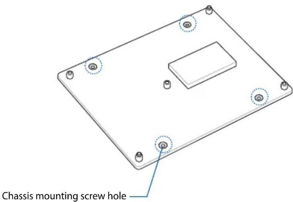 Chassis mounting screw hole
