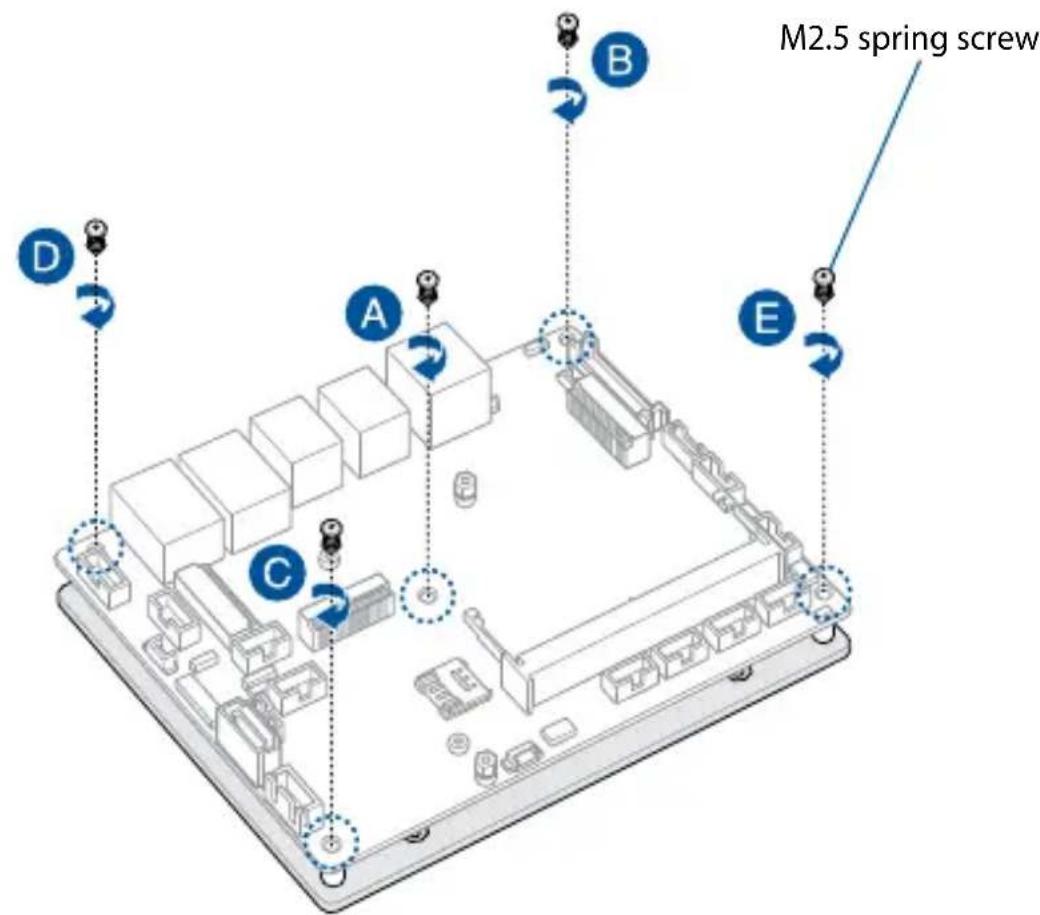 M2.5 spring screw A B C D E