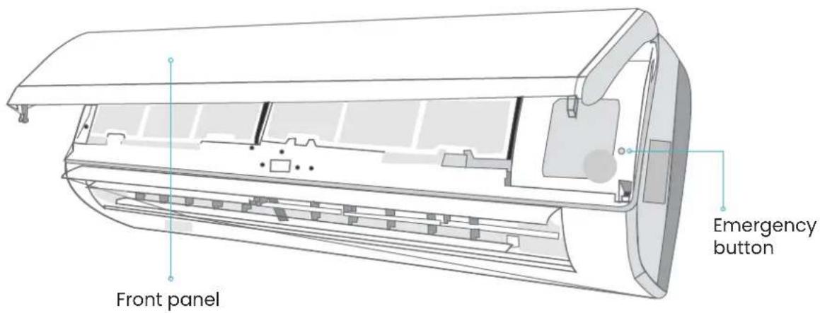 Front panel Emergency button