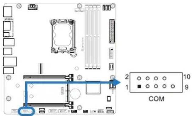 BIOSTAR B860M-SILVER - COM: 串行端口 - 1