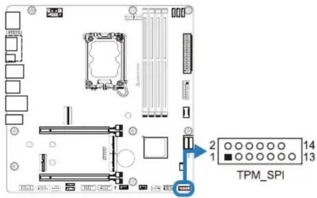 BIOSTAR B860M-SILVER - TPM\_SPI: 可信平台模块头 - 1