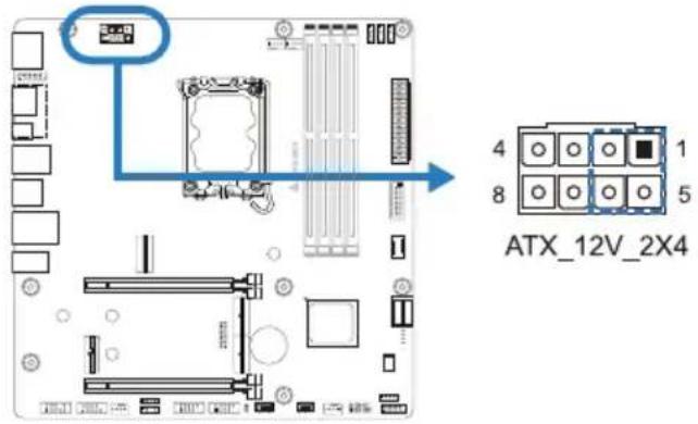 BIOSTAR B860M-SILVER - ATX\_12V\_2X4: ATX电源接口 - 1