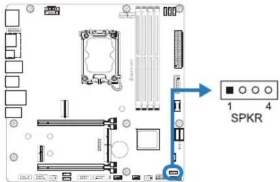 BIOSTAR B860M-SILVER - SPKR: 扬声器接头 - 1