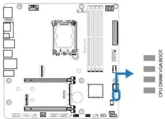 BIOSTAR B860M-SILVER - Debug LED: 侦错 LED 指示灯 - 1