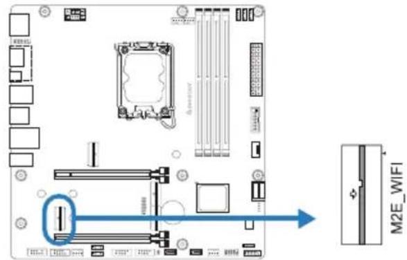 BIOSTAR B860M-SILVER - M2E\_WIFI: M.2 (E Key) 插槽 (E Key 无线网卡将不提供) - 1