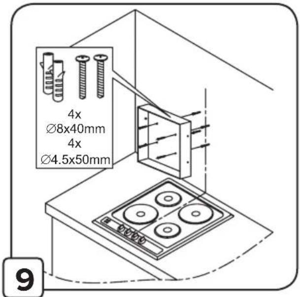 4x Ø8x40mm 4x Ø4.5x50mm 9