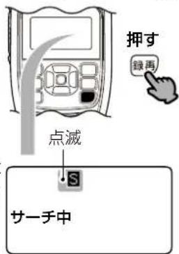 押す 録再 点滅 サーチ中
