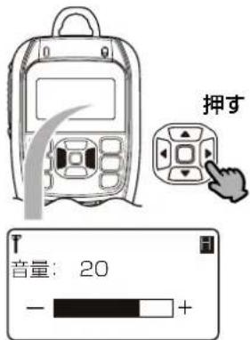 押す 音量: 20