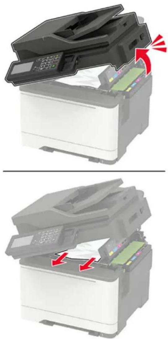 LEXMARK CX421 - Papirstopp i tosidigenheten - 6