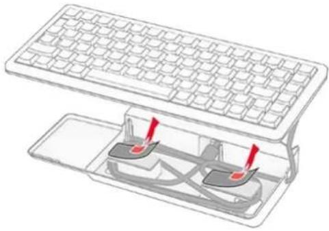 LEXMARK CX833 - Installere tastaturhyllen - 4