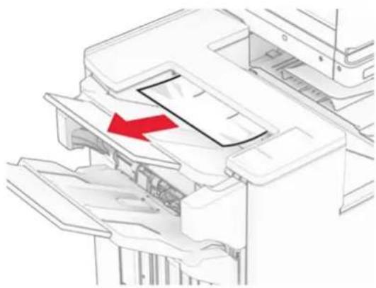 LEXMARK CX833 - Hvis skriveren er konfigurert med en papirtransport med brettefunksjon, gjør du følgende: - 1