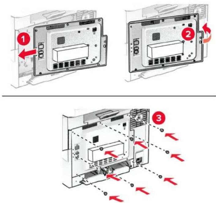 LEXMARK CS632 - Installere en harddisk på skriveren - 5