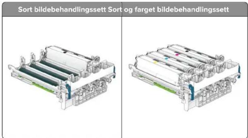 Sort bildebehandlingssett Sort og farget bildebehandlingssett