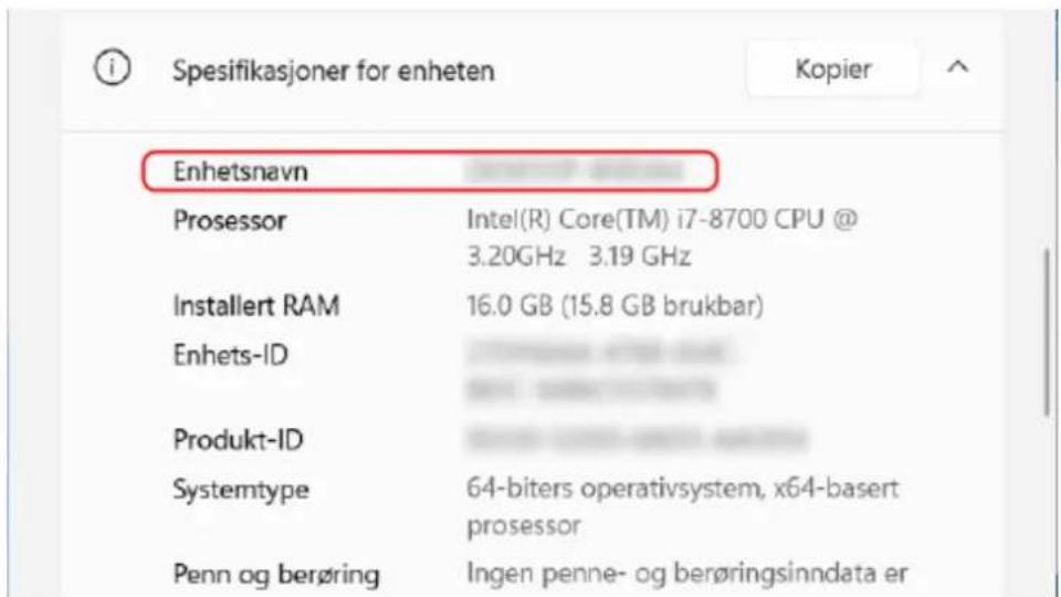CANON i-SENSYS LBP243dw II - Vis datamaskinnavnet i [Spesifikasjoner for enheten]. - 1