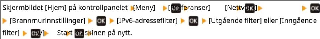 CANON i-SENSYS LBP243dw II - Deaktivere filteret for IPv6-adresse - 1
