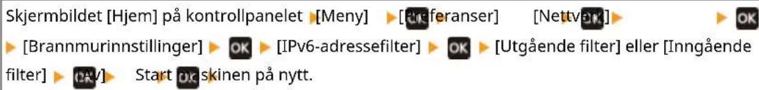 CANON i-SENSYS LBP243dw II - Deaktivere filteret for IPv4-adresse - 2