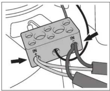 Diagram showing electrical connections with labeled inductors and arrows indicating direction of connection