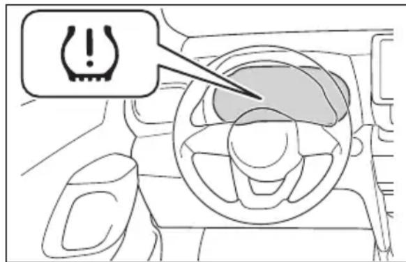 TOYOTA Yaris Cross Hybrid (2024) - Slik initialiseres varselsystemet for dekktrykk (med 7-tommers display) - 1