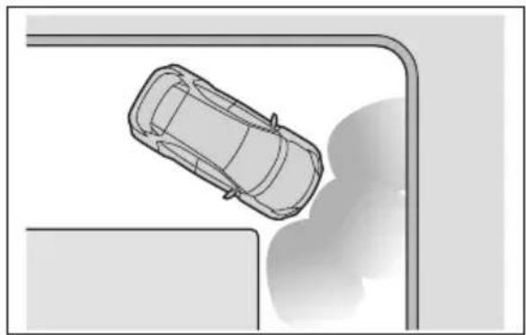 TOYOTA Yaris Cross Hybrid (2024) - Situasjoner hvor systemet kan aktiveres selv om det ikke er noen sannsynlighet for kollisjon - 1