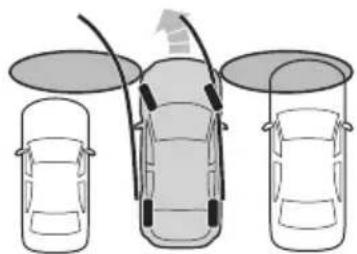 TOYOTA Yaris Cross Hybrid (2024) - Eksempler på funksjonsaktivering (statiske gjenstander rundt bilen)(biler med avansert parkering) - 3