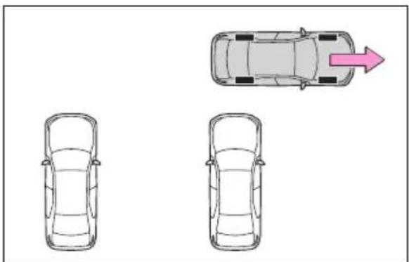 TOYOTA Yaris Cross Hybrid (2024) - Kjøre ut av en parkeringsplass ved hjelp av utkjøringsfunksjonen for tverrparkering (forover/bakover) - 3