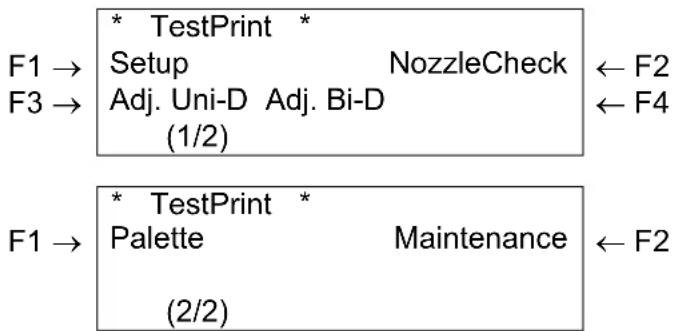 Mutoh Rockhopper II - Test print menu - 1