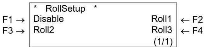 Mutoh Rockhopper II - Roll Media setup menu - 1