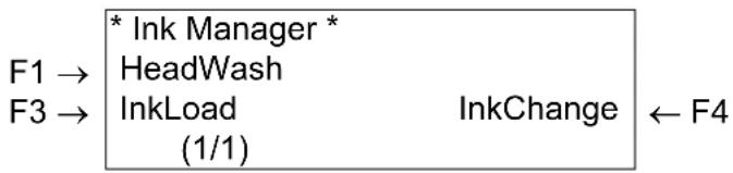 Mutoh Rockhopper II - Ink Manager menu - 1