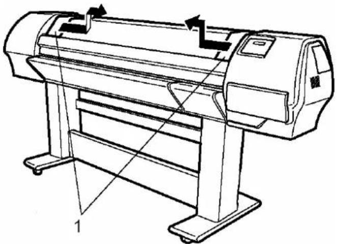 Mutoh Rockhopper II - Removal of protective packaging material - 1