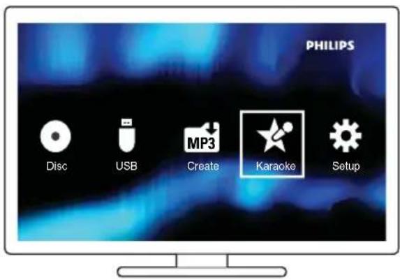PHILIPS Disc USB MP3 Create Karaoke Setup