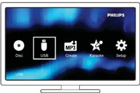 PHILIPS Disc USB MP3 Create Karaoke Setup USB