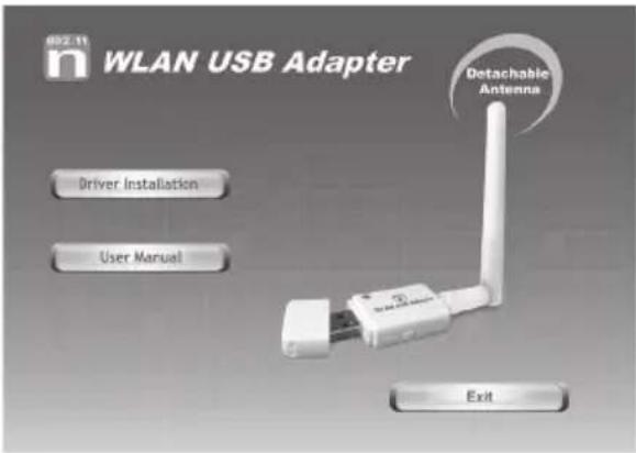 WLAN USB Adapter Driver Installation User Manual Detachable Antenna Exit
