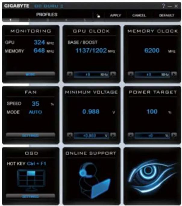 GIGABYTE GV-N55256D - OC GURU II: Profi les - 1