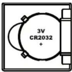 3V CR2032 +