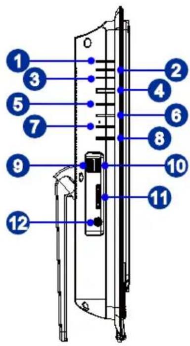 Diagram of a device with numbered components, likely for assembly or labeling purposes.
