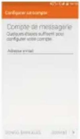 Configurer sur compte Compte de messagerie Quelques édices suffrenti pour configurer votre compte. Adresse email Sandra (sinaus) (compa)