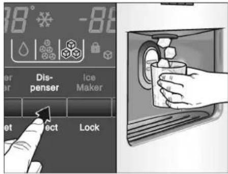 38° -85 Dis- penser Ice Maker et Elect Lock