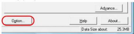 Option... Help About... Data Size about: 25.3MB