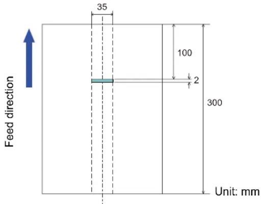 Feed direction 35 100 2 300 Unit: mm