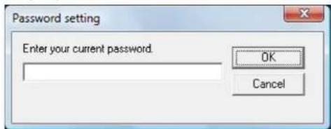 Password setting Enter your current password. OK Cancel