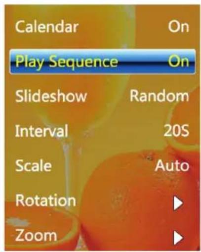 Calendar On Play Sequence On Slideshow Random Interval 20S Scale Auto Rotation Zoom