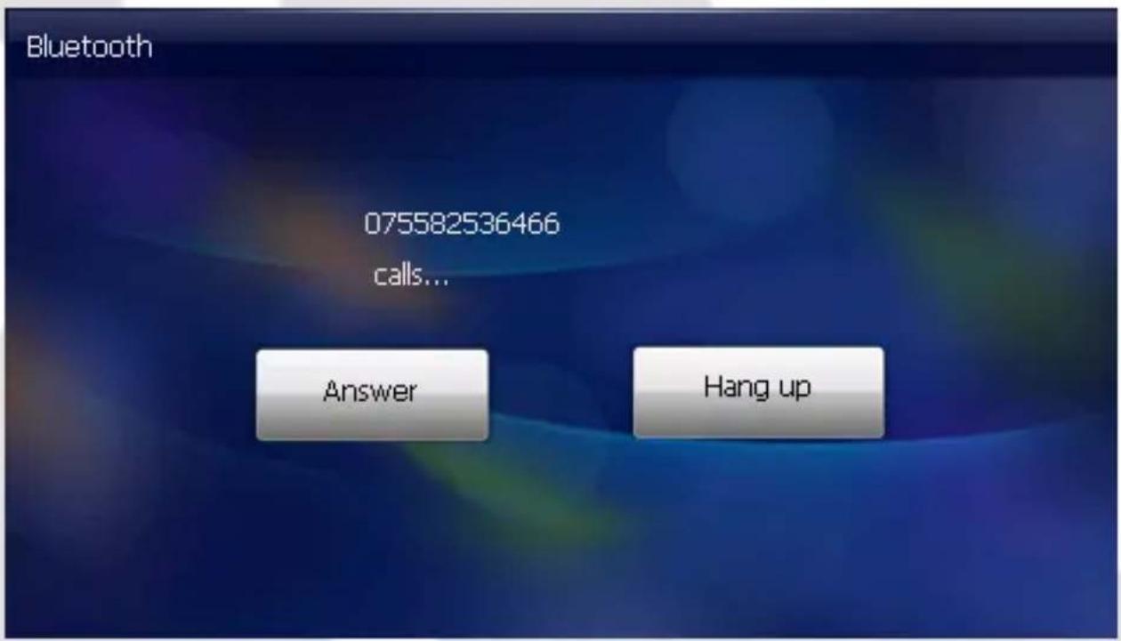 Bluetooth 075582536466 calls... Answer Hang up