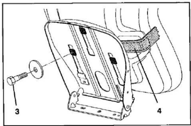 Technical diagram of a mechanical assembly with numbered parts labeled 3 and 4