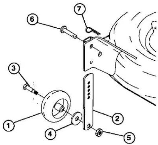 Technical diagram of a mechanical device with numbered components and motion indicators