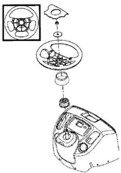 Technical diagram of a device's internal components with exploded view and exploded view views