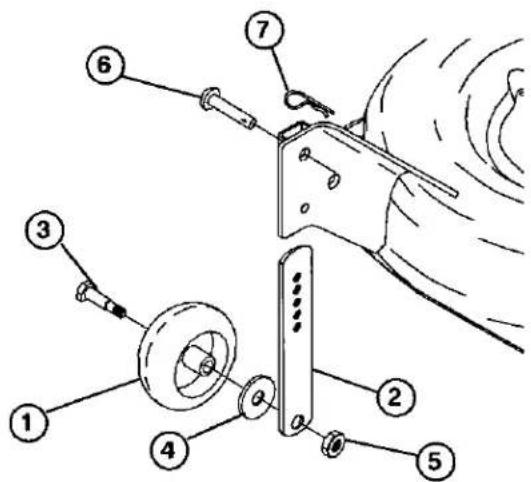 Technical diagram of a mechanical device with numbered components and motion indicators