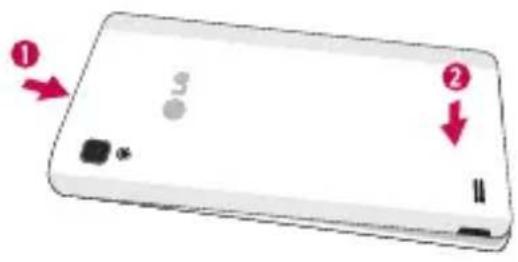 LG Optimus L9 P760 - Wkładanie karty USIM i baterii - 4