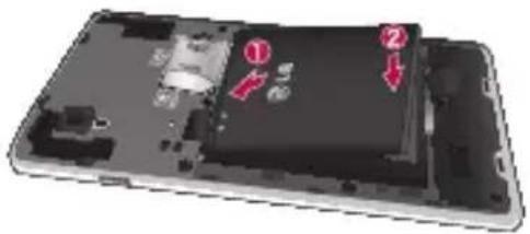 LG Optimus L9 P760 - Wkładanie karty USIM i baterii - 3
