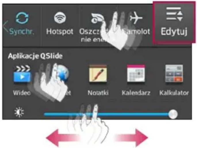 Synchr. Hotspot Oszczekarnamolot nie ener Edytuj Aplikacje QSlide Wideo Net Notatki Kalendarz Kalkulator