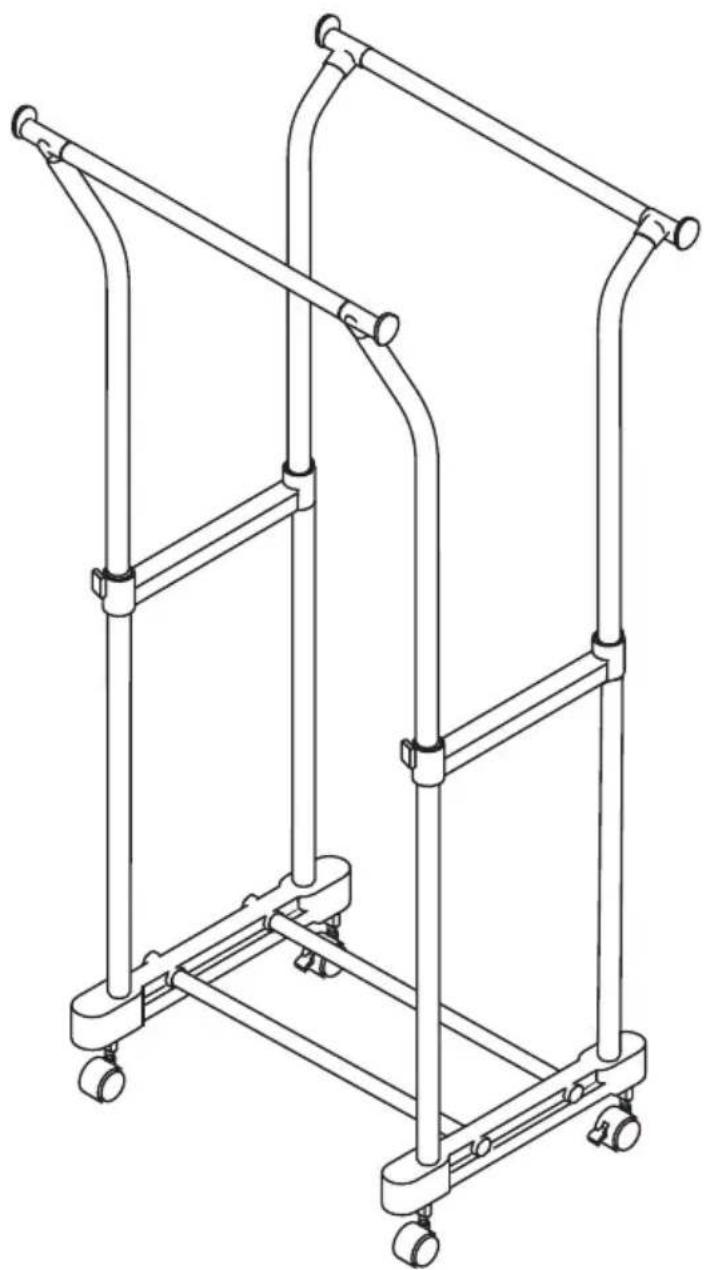 Honey-Can-Do GAR-01119 - chrome double-flare garment rack - 1